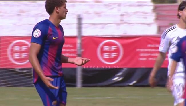 ملخص لمسات حمزة عبد الكريم في مباراة برشلونة وريال مدريد بكأس الابطال للشباب