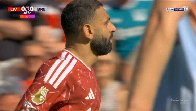 محمد صلاح يهدر هدف محقق لليفربول امام برينتفورد في الدوري الانجليزي