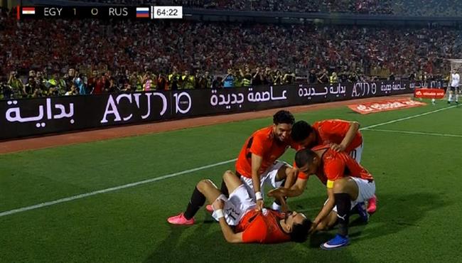 اهداف مباراة مصر وروسيا الودية