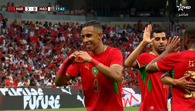 هدف المغرب  الثالث في مرمي مدغشقر .. مباراة ودية