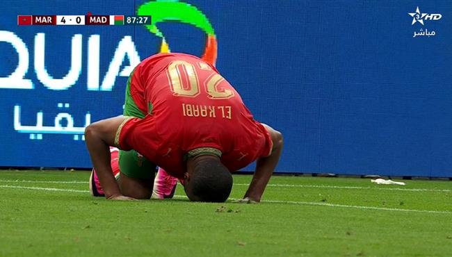 هدف المغرب  الرابع في مرمي مدغشقر ايوب الكعبي
