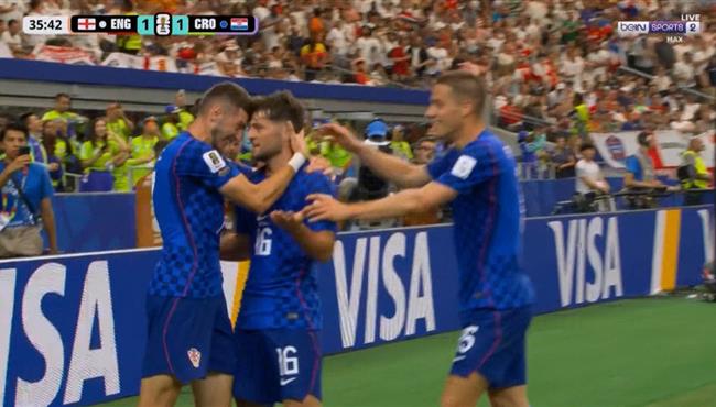 هدف تعادل كرواتيا الرائع مع انجلترا بكأس العالم