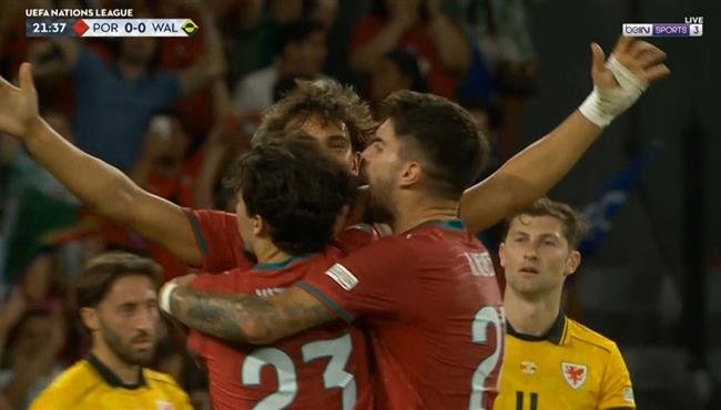 هدف جواو فيليكس في مرمي ويلز بدوري الامم الاوروبية