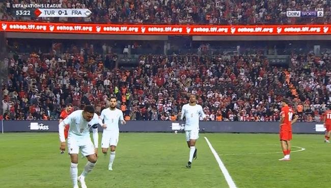 هدف مبابي في مرمي تركيا بدوري الامم الاوروبية