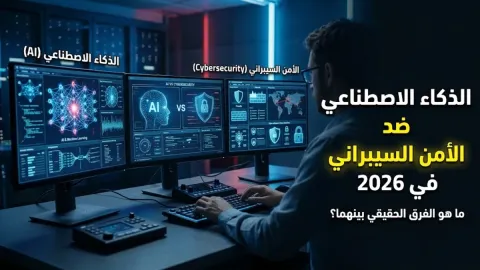 الفرق بين الذكاء الاصطناعي والأمن السيبراني في 2026