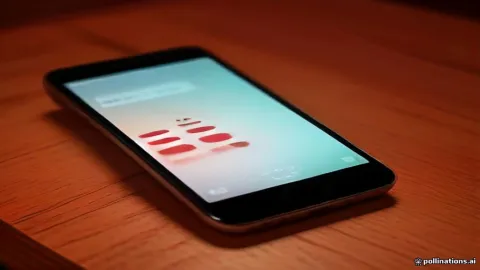 Smartphone showing overheating signs on a desk.