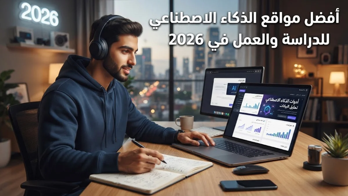 أفضل مواقع الذكاء الاصطناعي للدراسة والعمل في 2026