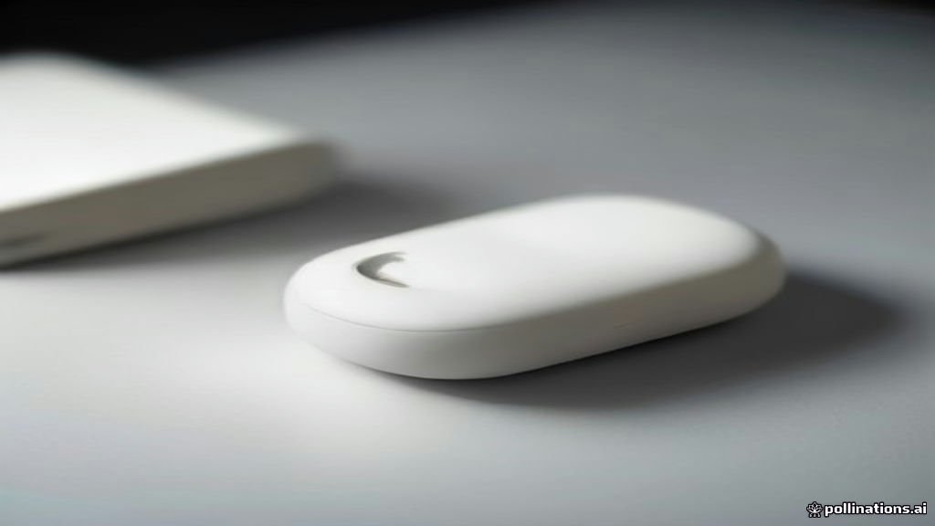 Wireless earbuds and charging case on a desk