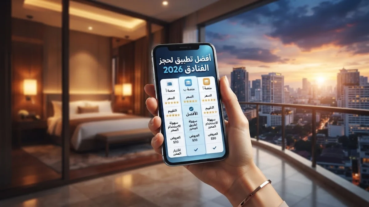 أفضل تطبيق لحجز الفنادق في 2026 ومقارنة بين المنصات