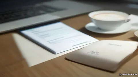 A laptop displaying data analytics software on a modern wooden desk.