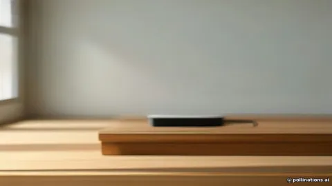 A modern wireless router in a bright living room