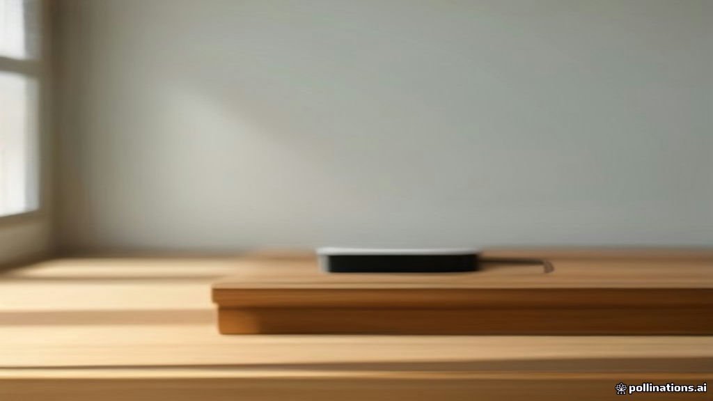 A modern wireless router in a bright living room