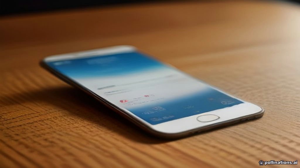 Smartphone displaying a spam text blocking application interface on a desk.