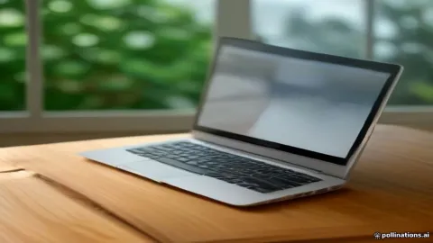 شاشة لابتوب تعرض واجهة نظام ويندوز 10 بوضوح واحترافية