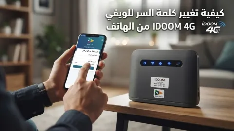 كيفية تغيير كلمة السر للويفي idoom 4g من الهاتف