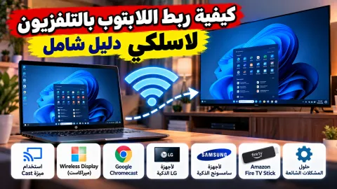 ربط اللابتوب بالتلفزيون لاسلكياً