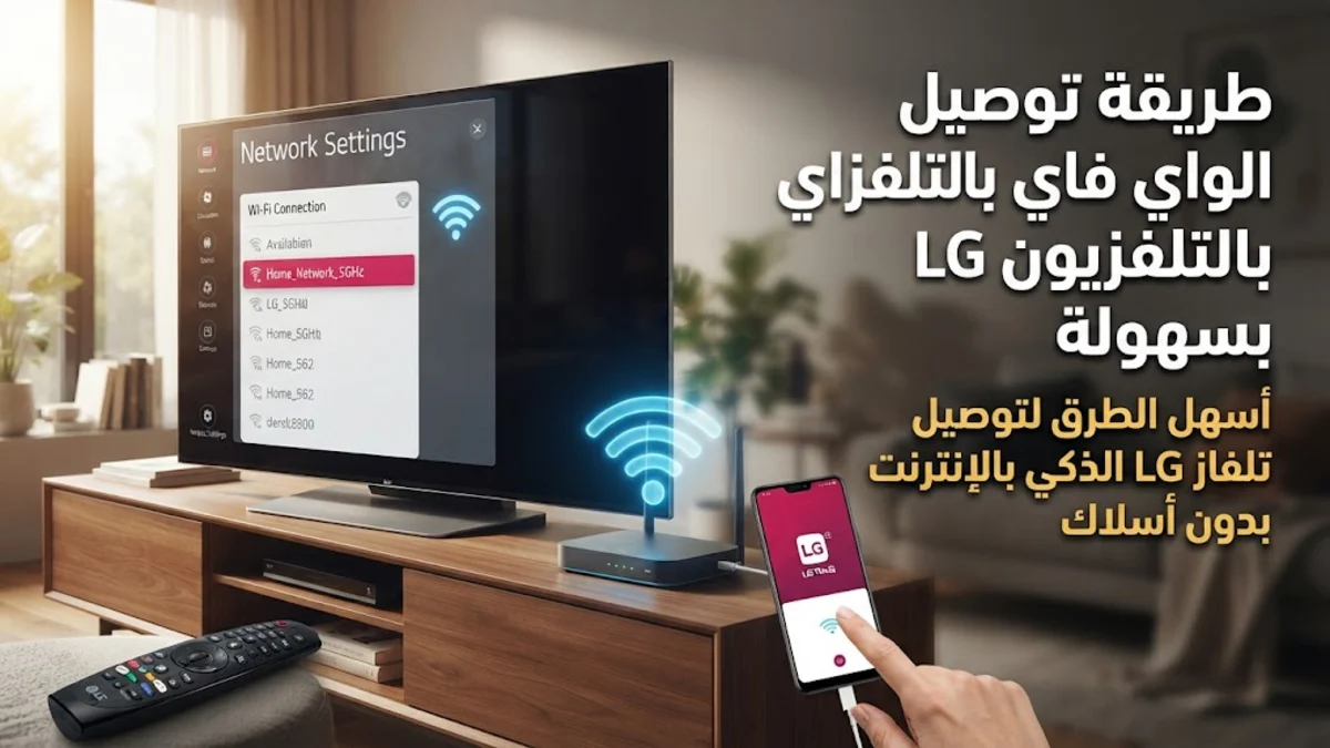طريقة توصيل الواي فاي بالتلفزيون LG بسهولة