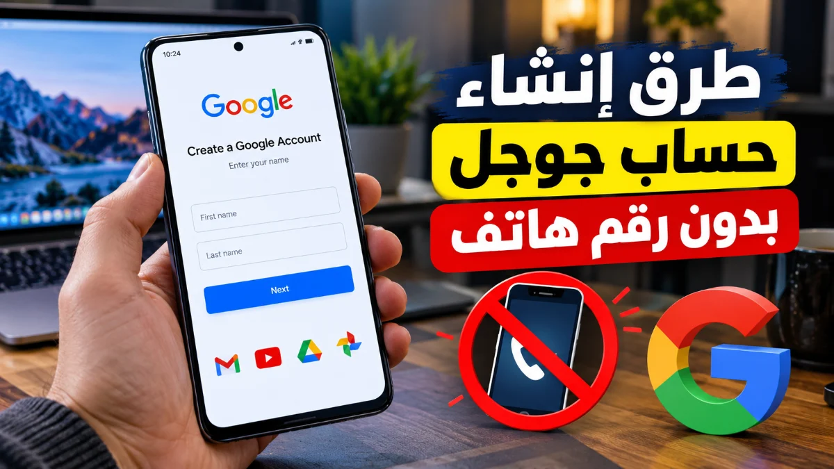 طرق انشاء حساب جوجل بدون رقم هاتف