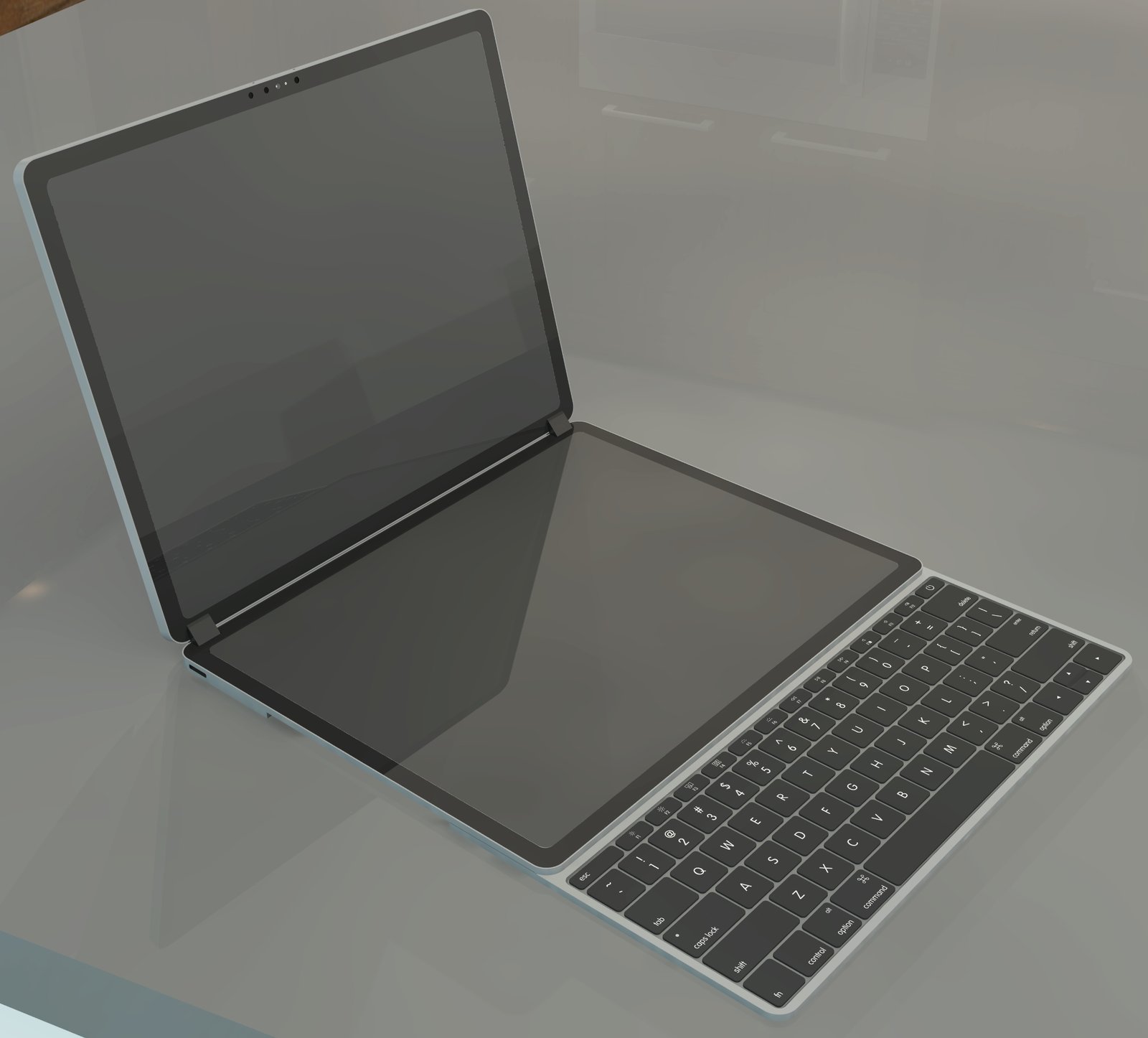 A laptop screen showing a Microsoft Word document layout during page editing.