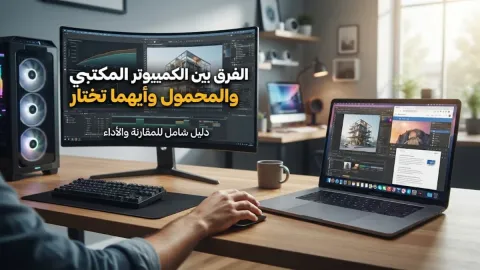الفرق بين الكمبيوتر المكتبي والمحمول وأيهما تختار