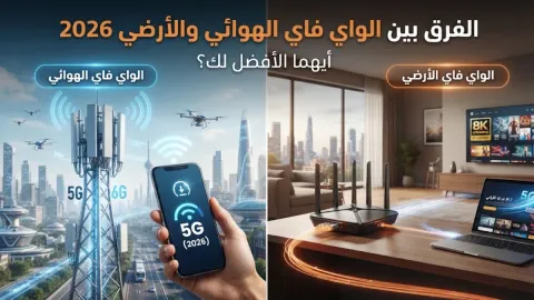الفرق بين الواي فاي الهوائي والأرضي 2026