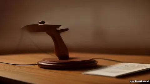 ميزان العدالة والمطرقة القضائية