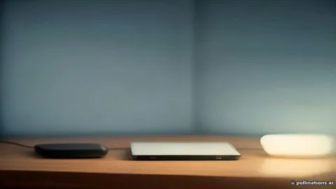 راوتر فايبر متصل بكابل ألياف ضوئية على مكتب تقني أنيق