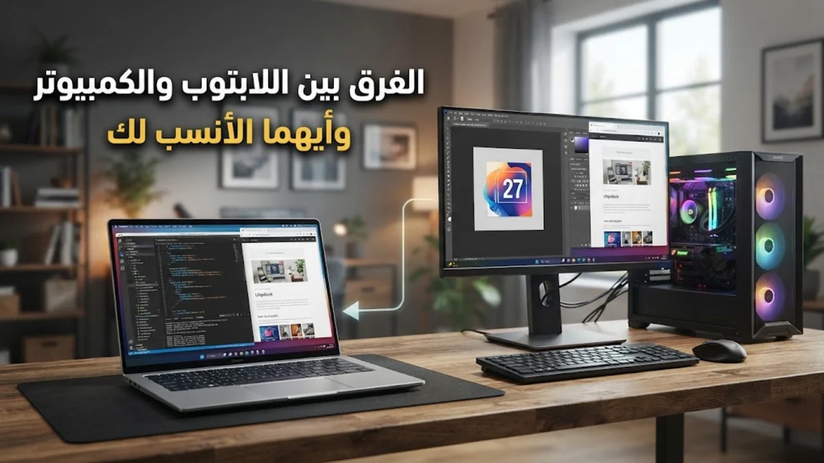الفرق بين اللابتوب والكمبيوتر وأيهما الأنسب لك