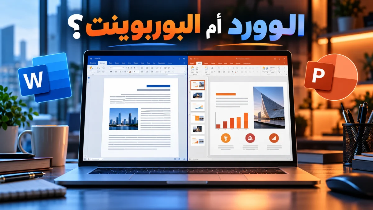 الفرق بين برنامج الوورد والبوربوينت واستخدامات كل منهما