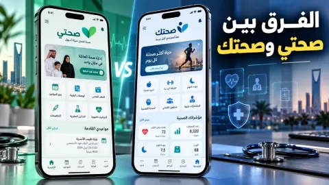 الفرق بين تطبيق صحتي وصحتك