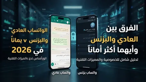 الفرق بين الواتساب العادي والبزنس وأيهما أكثر أماناً في 2026