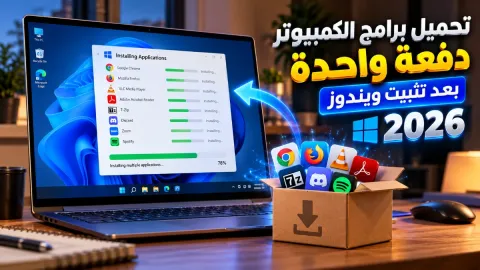 تحميل برامج الكمبيوتر دفعة واحدة بعد تثبيت ويندوز 2026