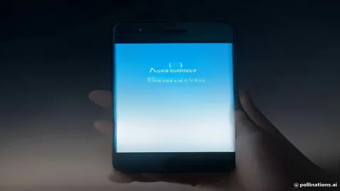 شاشة هاتف تعرض علامة التوثيق الزرقاء على حساب فيسبوك