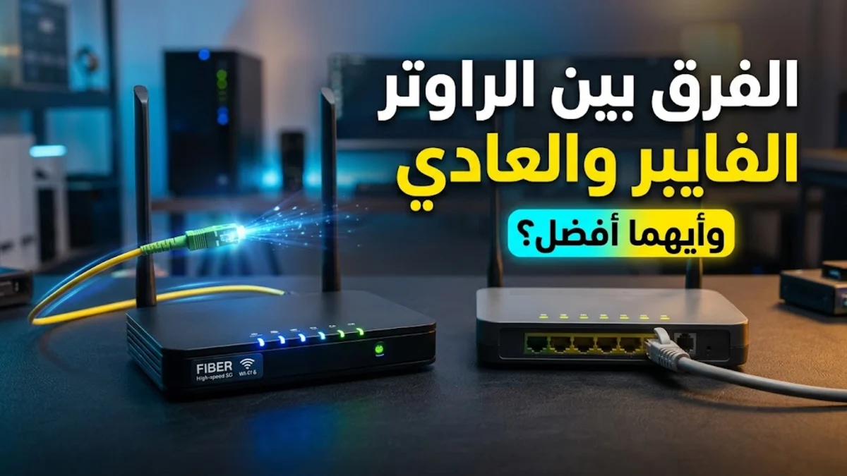 الفرق بين الراوتر الفايبر والعادي وأيهما أفضل