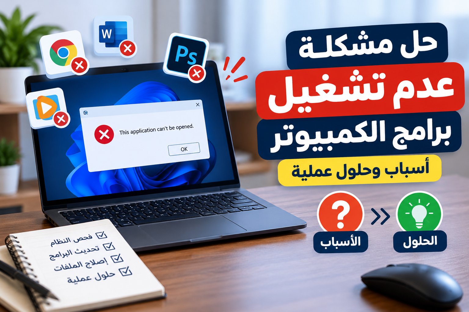 شاشة كمبيوتر تعرض واجهة نظام التشغيل وإعدادات التوافق وإصلاح البرامج