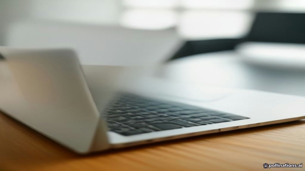 A laptop screen showing a spreadsheet with data analysis.