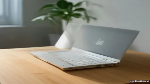 شاشة حاسوب محمول تعرض مشكلة في إرسال البريد الإلكتروني على مكتب عمل منظم