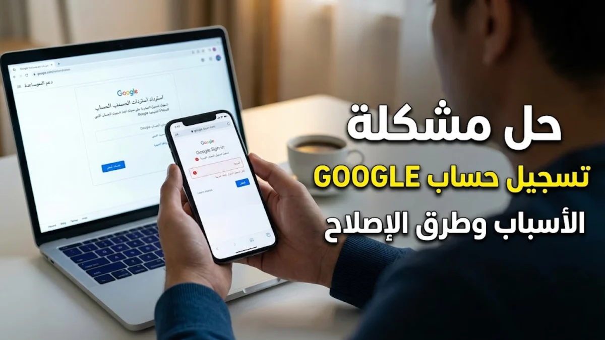 حل مشكلة تسجيل حساب جوجل والأسباب وطرق الإصلاح
