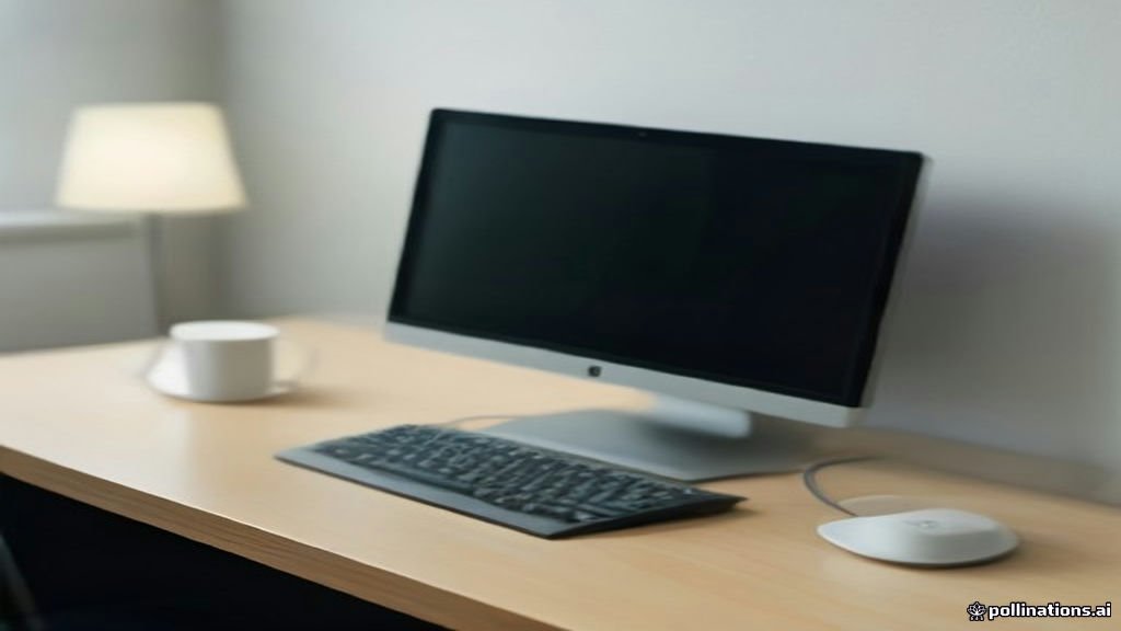 Desktop computer screen displaying a web browser in a modern office setup