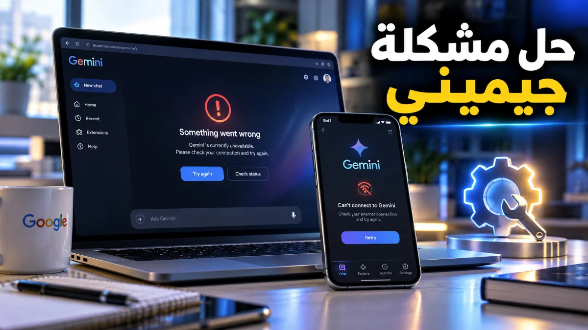 حل مشكلة جيميني وتوقف خدمة Google Gemini عن العمل