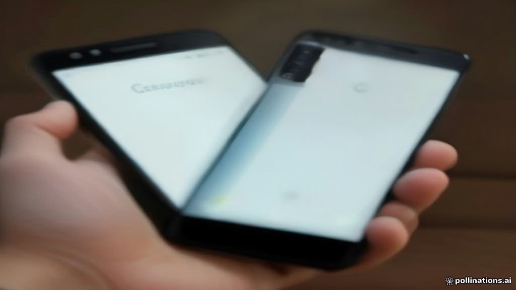 A Google Pixel smartphone showing an active virtual keyboard on the screen.