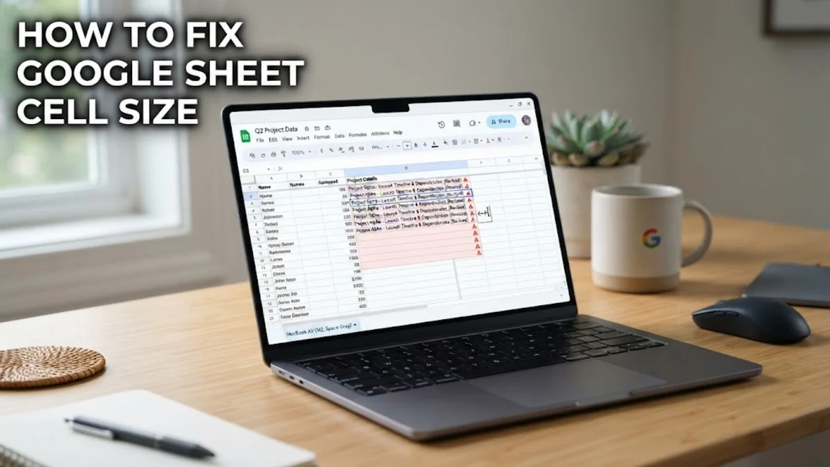 How to Fix Google Sheet Cell Size