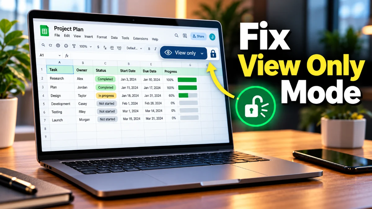 How to Fix Google Sheets Stuck on View Only