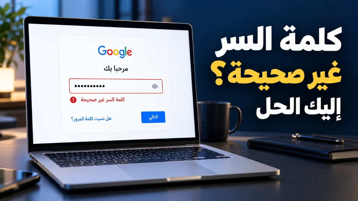 حل مشكلة كلمة السر غير صحيحة في جوجل