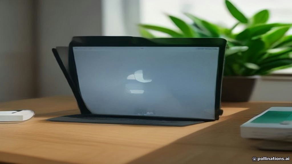 An iPad Pro in recovery mode showing a cable and computer icon on its screen.