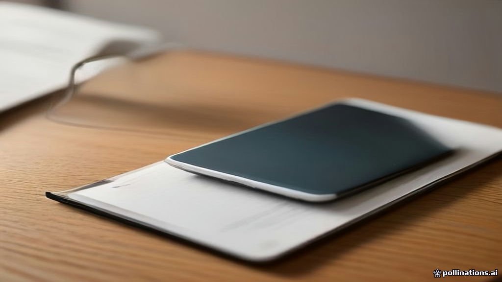 هاتف ذكي على مكتب خشبي يوضح شاشة التنبيهات والإشعارات