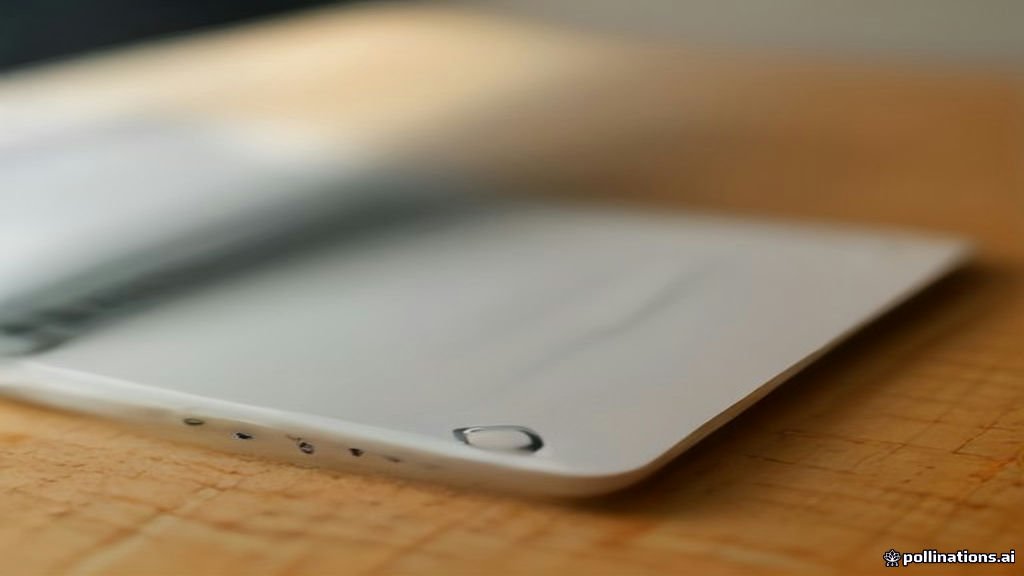 Close-up of a laptop trackpad and keyboard on a desk.