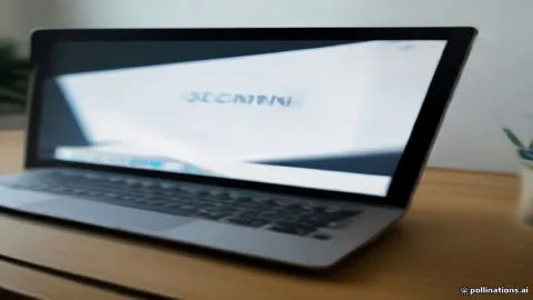 Laptop showing a word processing application with document margins.