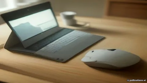 A computer keyboard and monitor on a clean desk.