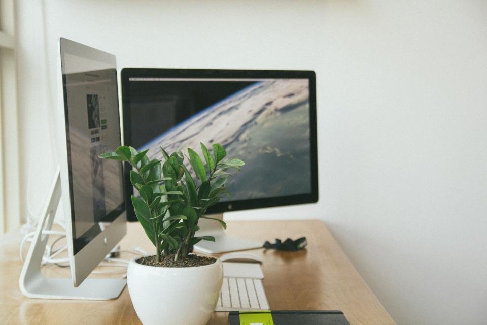 Computer monitor showing a clean and organized email client interface